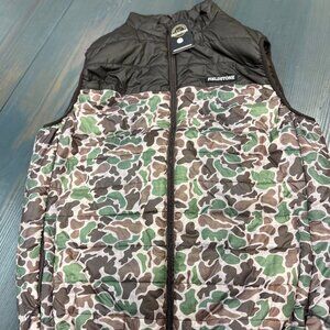 Fieldstone Backwoods Reversible Vest Camouflage Solid Brown Men XL